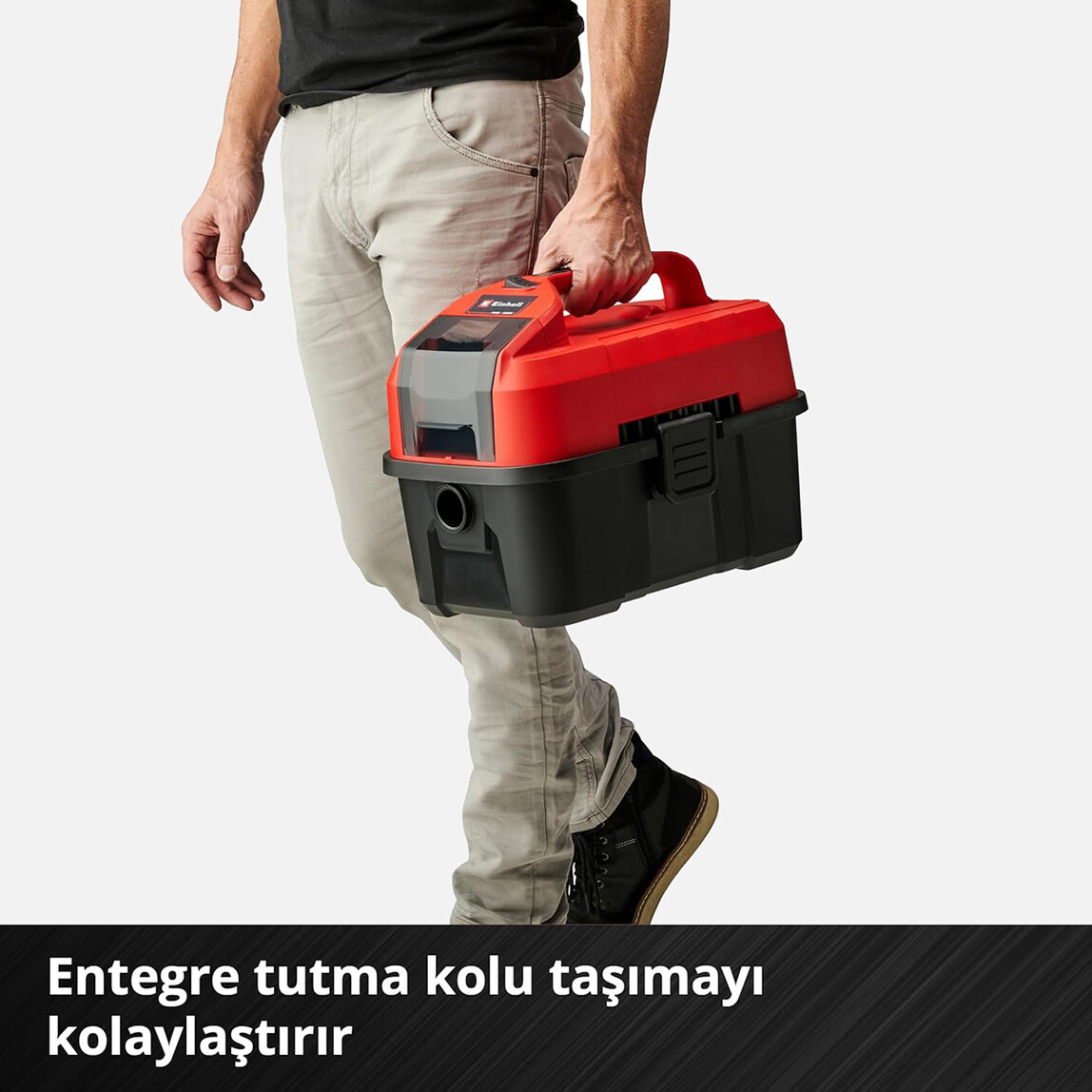    Einhell TE-VC 18/10 Li Solo Akülü Islak/Kuru Süpürge 