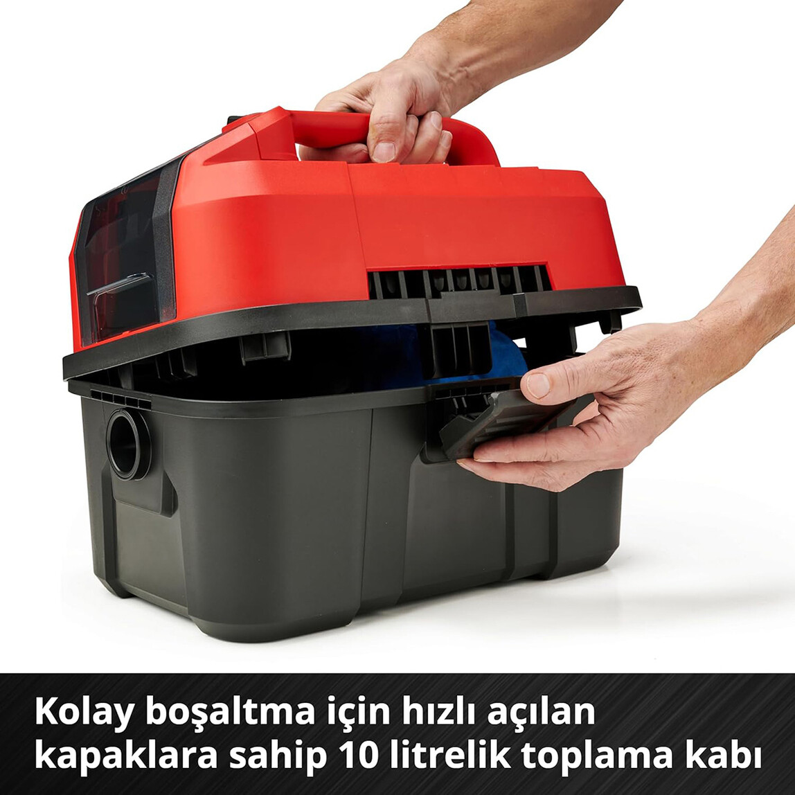    Einhell TE-VC 18/10 Li Solo Akülü Islak/Kuru Süpürge 