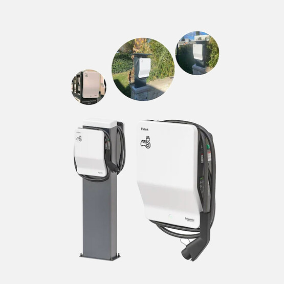 Schneider EVH2S22P0CK Evlink Wallbox T2 Kablolu 22 kW Elektrikli Araç Şarj İstasyonu