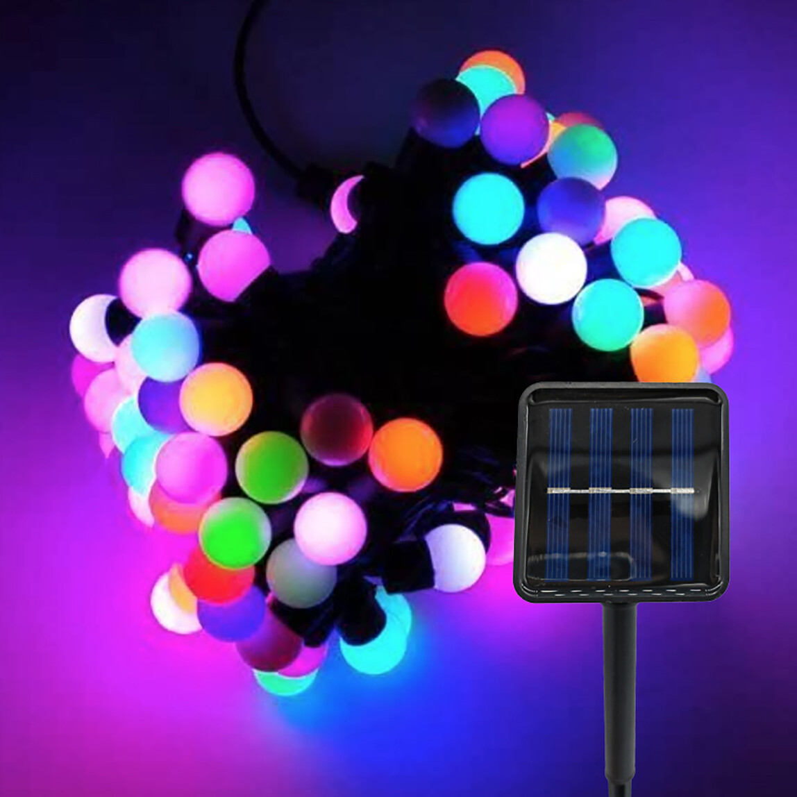    Multi Color 50 Led Solar Işık 