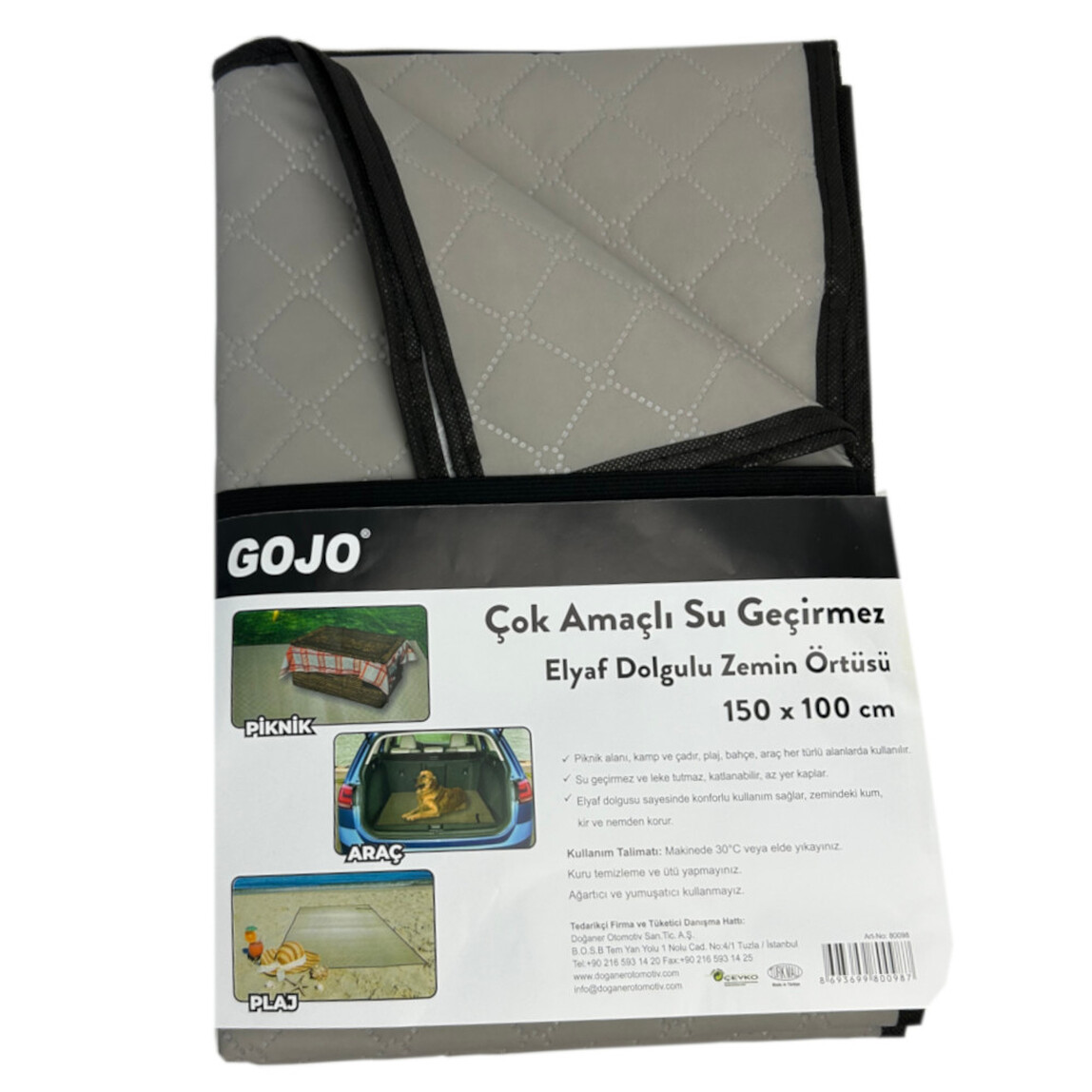    Gojo Çok Amaçlı Su Geçirmez Elyaf Dolgulu Örtü 150x100 cm 