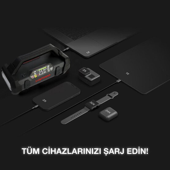 Lokithor JA2500 12V 2500 Amp LiFePO4 Akıllı Akü Takviye-Pompa-Powerbank-Led Lamba