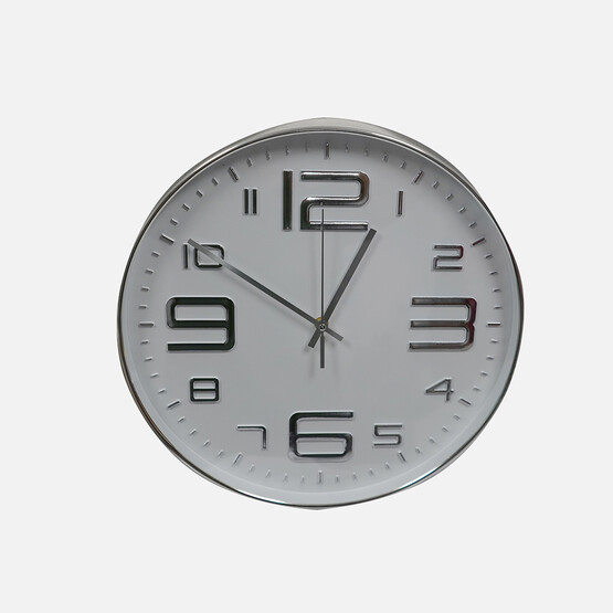 Doğaner Dekoratif Çerçeve Saat 40x40 cm Gümüş