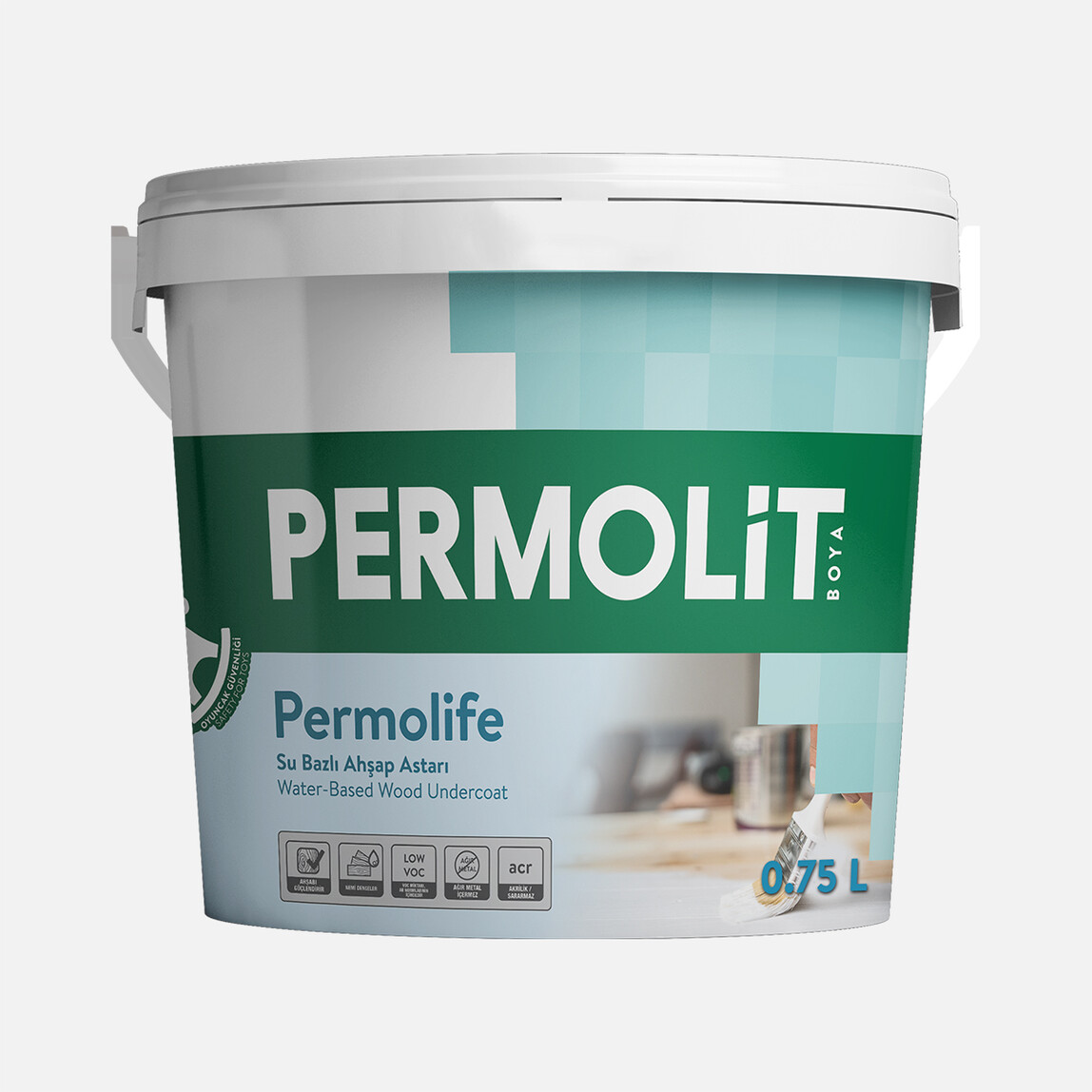    Permolife 0,75 L Ahşap Astarı Su Bazlı 