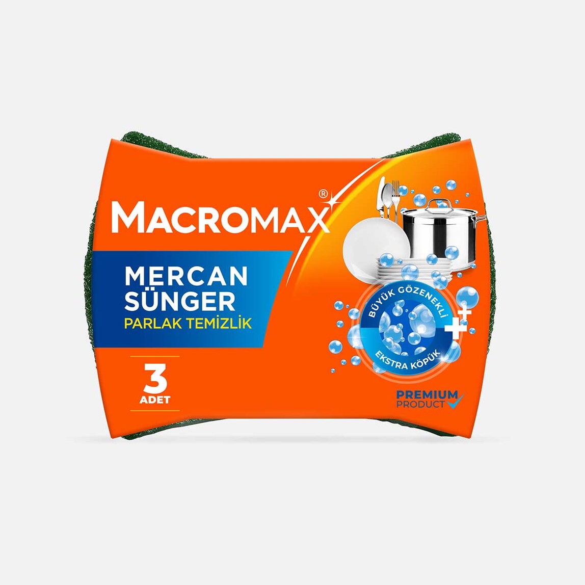    Macromax Mercan Sünger 3'lü 