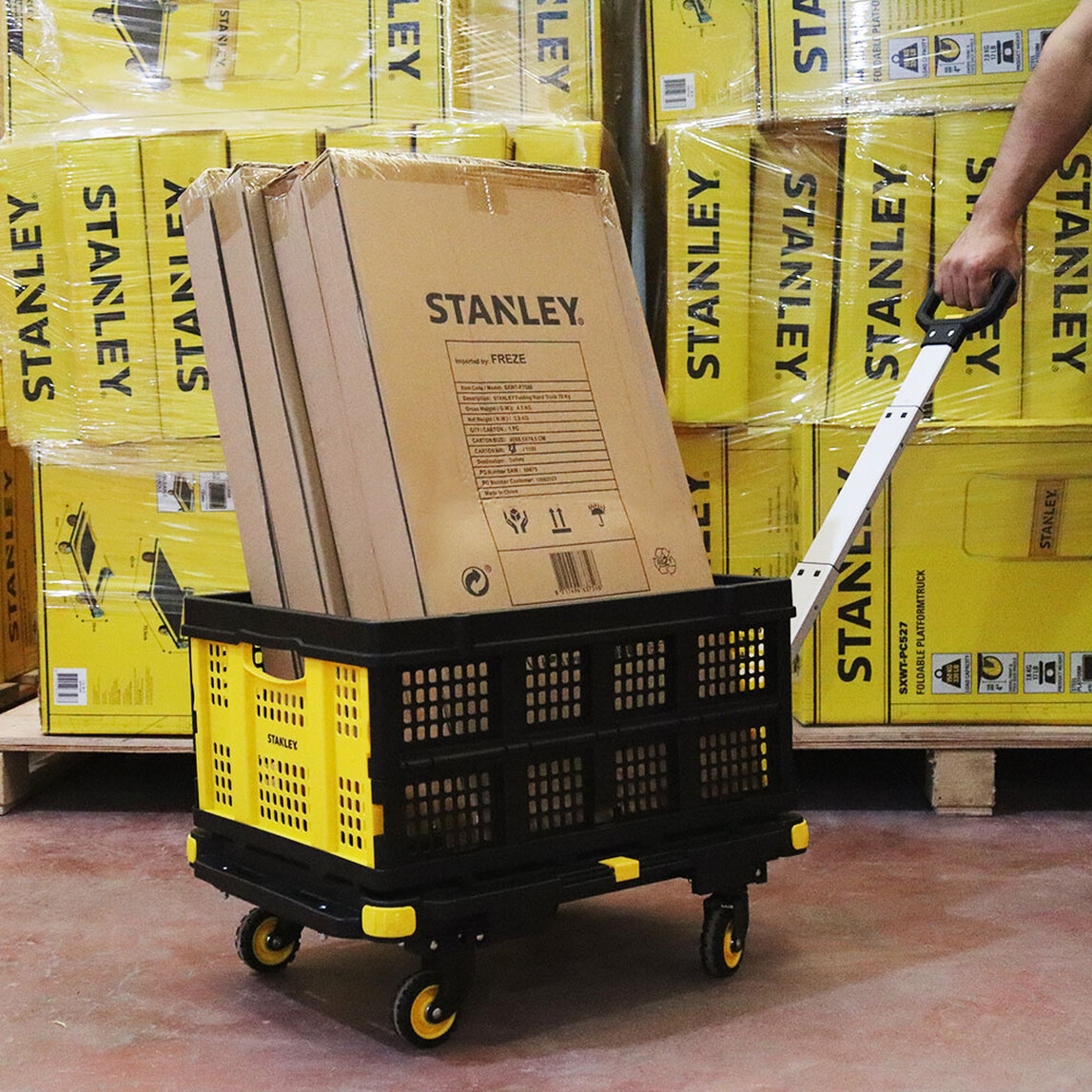    Stanley PC532B 137 Kg Dört Tekerli Çekme Kollu Yük ve Paket Taşıma Arabası 