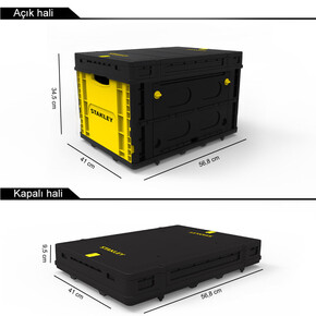 Stanley FB533L 25 Kg Katlanır Kapaklı Çok Amaçlı Taşıma Sepeti_2