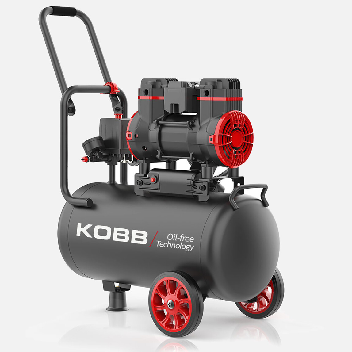    KOBB KBK25S 1.7HP 25Lt 8Bar Yağsız Sessiz Taşınabilir Hava Kompresörü 