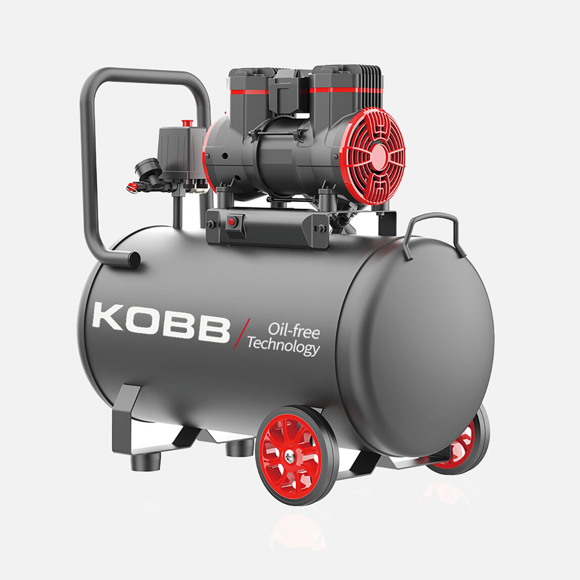    KOBB KBK50S 2.0HP 50Lt 8Bar Yağsız Sessiz Taşınabilir Hava Kompresörü 