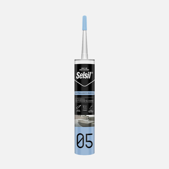 Selsil Mutfak ve Banyo Silikonu (Anti-Küf) Şeffaf 280 ML 
