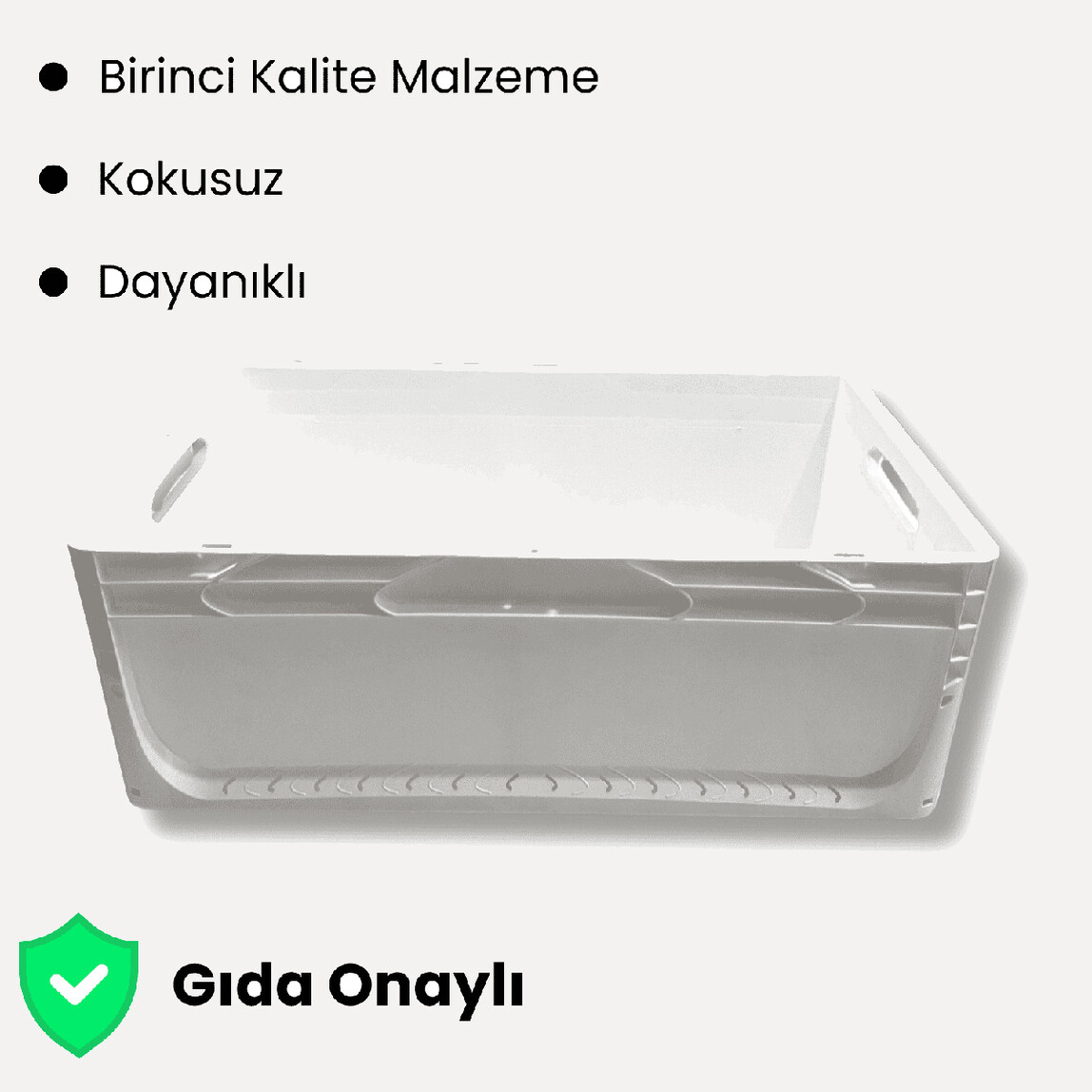    Alpin Euronorm Kapalı Saklama Kutusu Beyaz 44L 