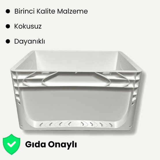 Alpin Euronorm Kapalı Saklama Kutusu Beyaz 22L
