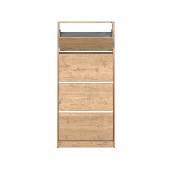 Adore Flat Duo 4 Katlı Geniş Ayakkabılık - Florida Meşe
