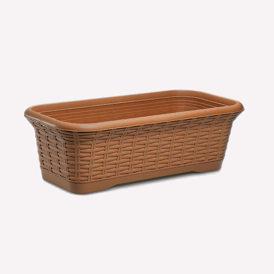 Üçsan Rattan Hasır Balkon Saksısı 55 cm 