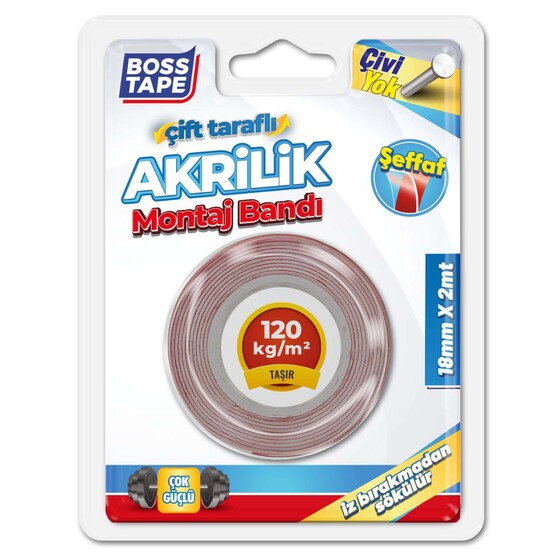 Boss Tape Çift Taraflı Akrilik Bant