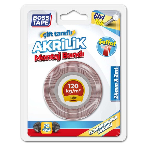 Boss Tape Çift Taraflı Akrilik Bant