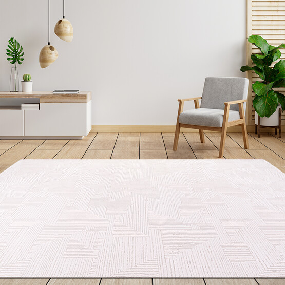 Crea Avangart Beyaz Modern Halı 80x150 cm